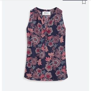 Stitch Fix Alice Blue Simona Henley Sleeveless Blouse